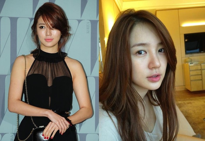 9. Yoon Eun Hye khi dự sự kiện (trái) và ở nhà (phải)